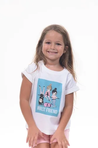 Детская футболка для девочек Rumino Jeans GRLFK41WHTWGS053, Белый