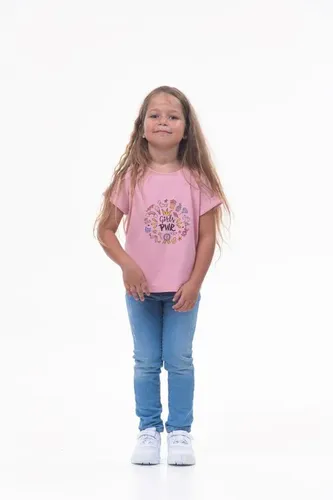 Детская футболка для девочек Rumino Jeans GRLFK38PWLS036, Розовый, foto