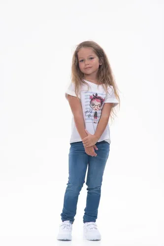 Детская футболка для девочек Rumino Jeans GRLFK41WHTWG070, Белый