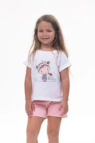 Детская футболка для девочек Rumino Jeans GRLFK42WHTWG051, Белый, O'zbekistonda