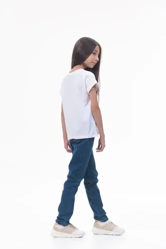 Детская футболка для девочек Rumino Jeans GRLFK48WHTWG056, Белый, фото № 10