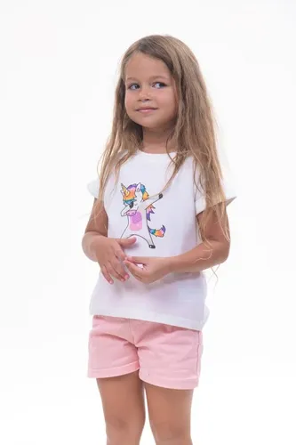Детская футболка для девочек Rumino Jeans GRLFK7WHTWUC055, Белый, arzon