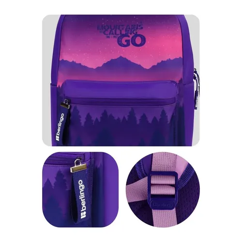 Рюкзак Berlingo Scenic уплотненная спинка, Фиолетовый, купить недорого