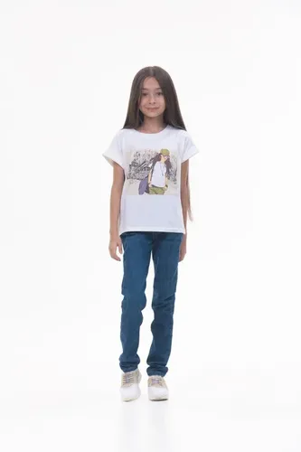 Детская футболка для девочек Rumino Jeans GRLFK47WHTWG049, Белый, фото