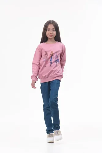 Детская кофта с длинным рукавом для девочек Rumino Jeans GS003PWGS006, Розовый, O'zbekistonda