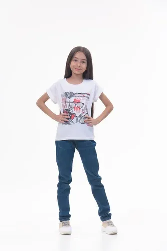 Детская футболка для девочек Rumino Jeans GRLTWHTWGS063, Белый