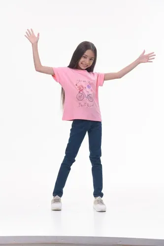 Детская футболка для девочек Rumino Jeans GRLFKPWBK005, Розовый