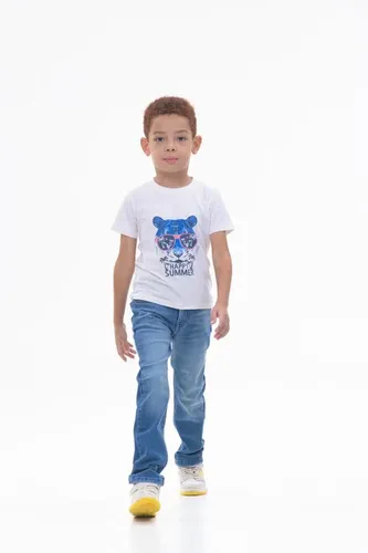 Детская футболка для мальчиков Rumino Jeans BOYWHT028, Белый, O'zbekistonda