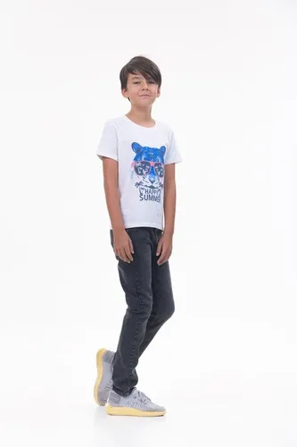 Детская футболка для мальчиков Rumino Jeans BOYFK53WHTWAM004, Белый, фото № 15
