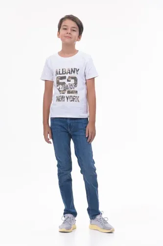 Детская футболка для мальчиков Rumino Jeans BOYFK51WHTWLS014, Белый