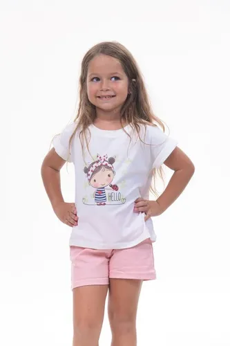 Детская футболка для девочек Rumino Jeans GRLFK42WHTWG051, Белый, фото № 19