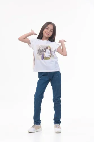 Детская футболка для девочек Rumino Jeans GRLFK47WHTWG049, Белый, 5000000 UZS