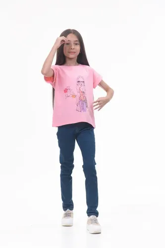Детская футболка для девочек Rumino Jeans GRLFK15LPWG003, Розовый, 5000000 UZS