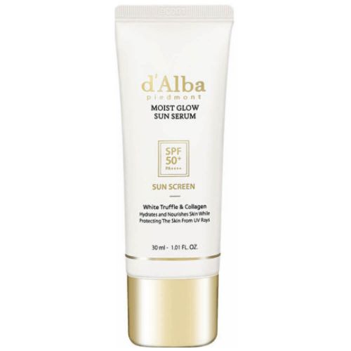 Санскрин с трюфелем d'Alba Moist Glow Sun Serum White SPF50+ PA++++, 30 мл