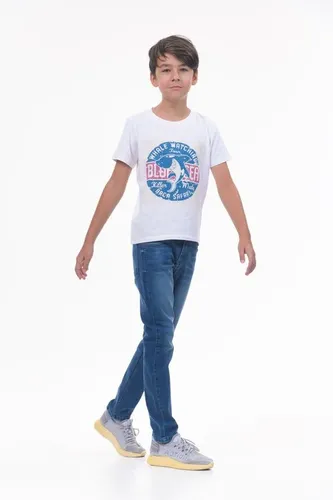 Детская футболка для мальчиков Rumino Jeans BOYFK51WHTWS017, Белый, в Узбекистане