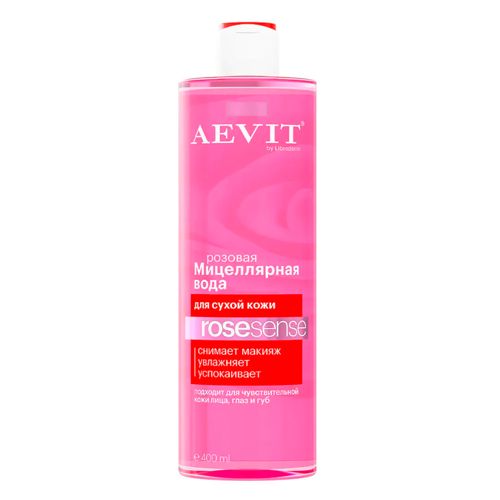 Мицеллярная вода розовая Aevit BY Librederm Rosesense для тусклой и сухой кожи, 400 мл