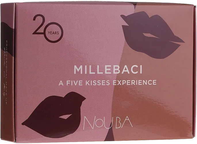 Набор губных помад Nouba Millebaci Five Kisses, №-2, 5 шт