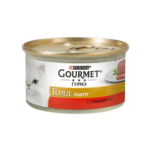 Влажный корм для кошек Gourmet Gold Паштет с говядиной, 85 гр