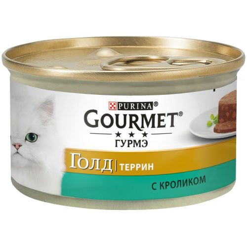 Влажный корм для кошек Gourmet Gold Террин с Кроликом, 85 гр