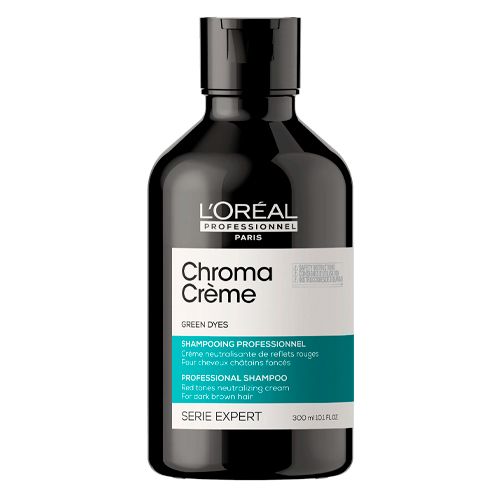 Шампунь-крем Serie Expert Chroma Creme с зеленым пигментом для нейтрализации красного оттенка темных волос, 300 мл