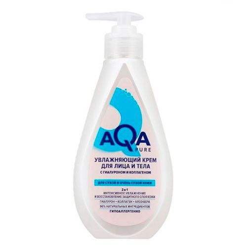 Увлажняющий крем AQA Pure для лица и тела для сухой и очень сухой кожи, 250 мл