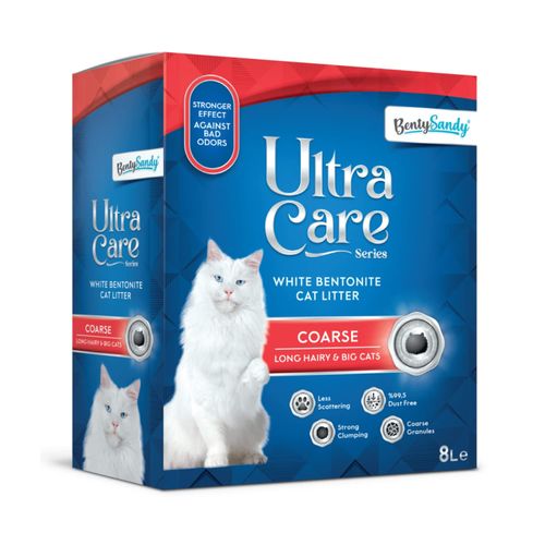 Наполнитель Для Кошачьих Туалетов Benty Sandy Ultra Care Coarse Long Hairy & Big Cats, 8 л