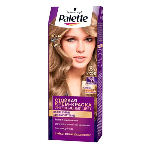 Стойкая краска для волос Palette, BW1-0 10-46 Пудровый блонд