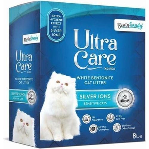 Наполнитель Для Кошачьих Туалетов Benty Sandy Ultra Care Silver ions, 8 л