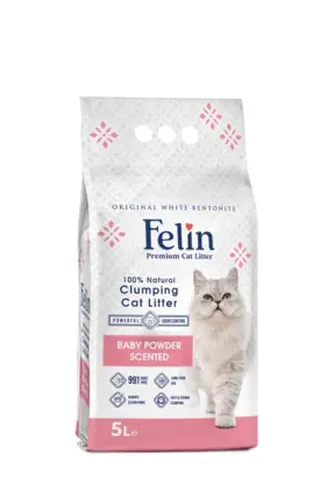 Наполнитель Felin Бентонитовый Baby powder, 5 л