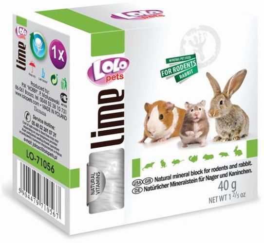 Лакомство LoLo Pets Lime Минеральный камень, 40 г