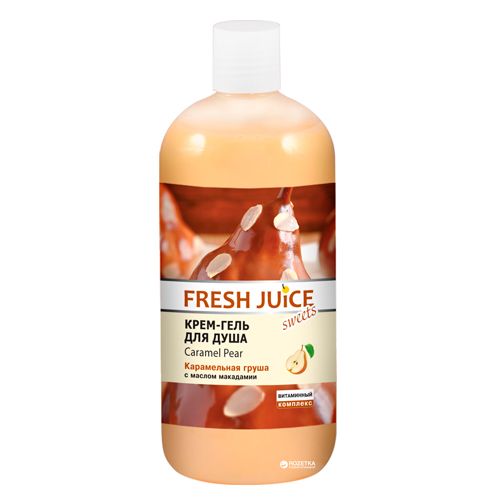 Крем- гель для душа Fresh Juice Caramel Pear, 500 мл
