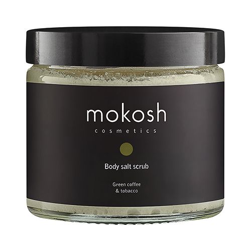 Солевой скраб для тела Mokosh зеленый кофе и табака, 300 гр