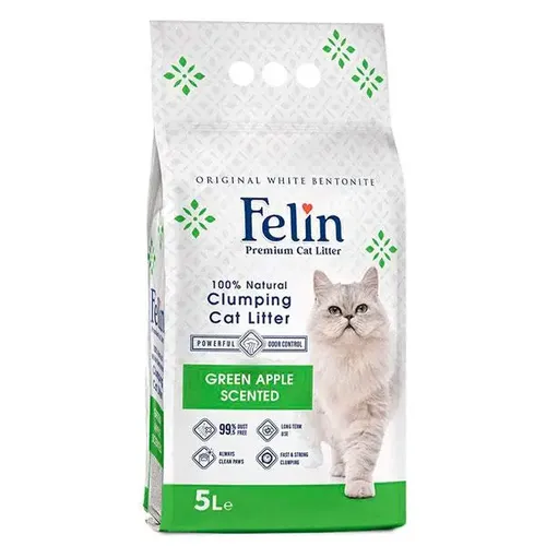 Наполнитель Felin Бентонитовый Green Apple, 5 л