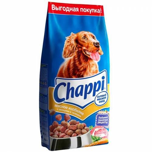 Сухой корм Chappi корм для взрослых собак Мясное изобилие, 15 кг