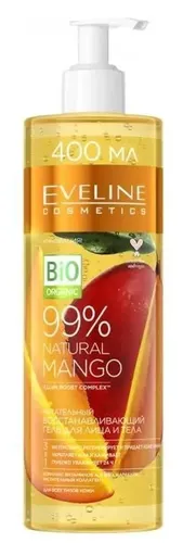 Питательно-Восстанавливающий гель для лица и тела Eveline Cosmetics 99% Natural Mango, 400 мл