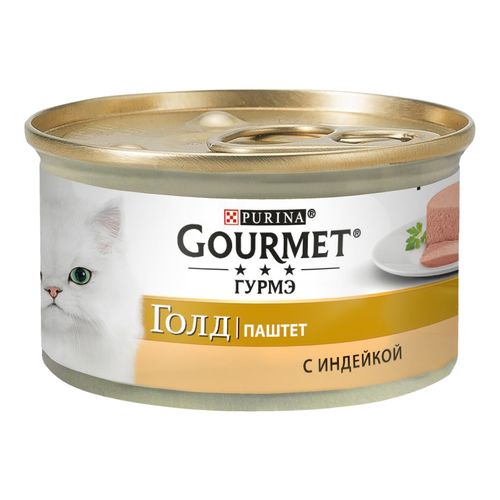 Влажный корм для кошек Gourmet Gold Нежные биточки индейка, 85 гр