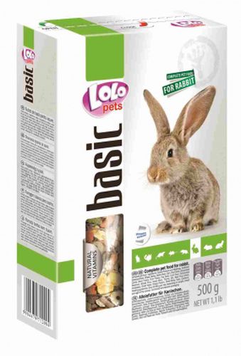 Полнорационный корм Lolo Pets Basic For Rabbit, 500 гр