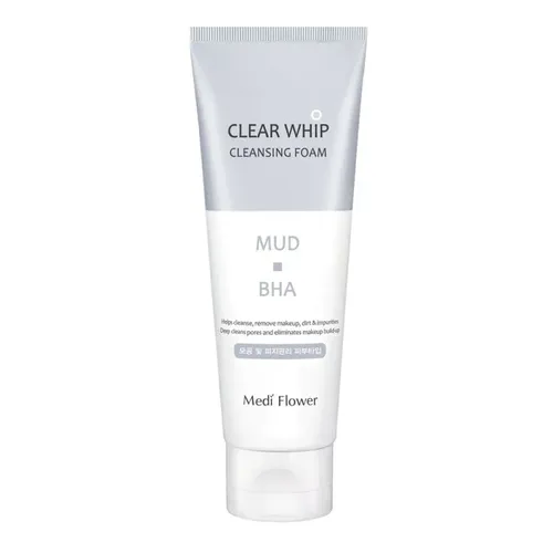 Пенка для умывания с глиной и салициловой кислотой Mud&BHA Clear Whip Cleansing Foam Medi Flower