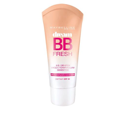 BВ Крем Maybelline New York Dream Fresh мгновенное сияние 8-в-1 spf 30, Светлый