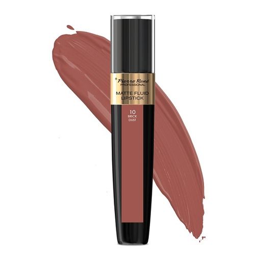 Матовая жидкая помада для губ Pierre Rene Matte Fluid Lipstick Brick Dust, №-10, 6 мл