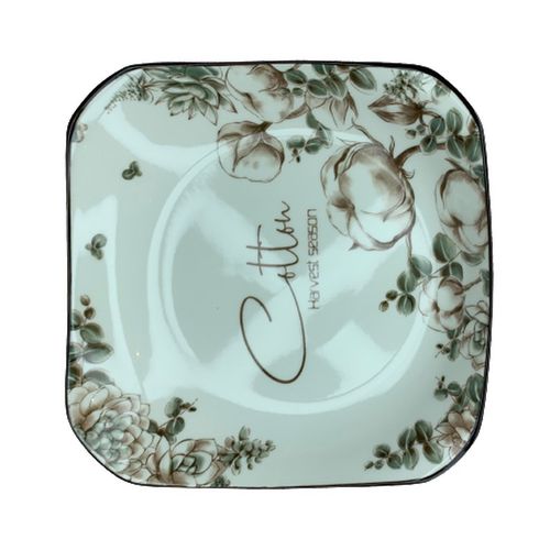 Керамическая тарелка "COTTON" № 7 square plate, купить недорого