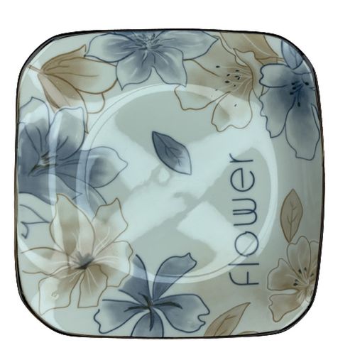 Керамическая тарелка "FLOWERS" № 7 square plate, купить недорого