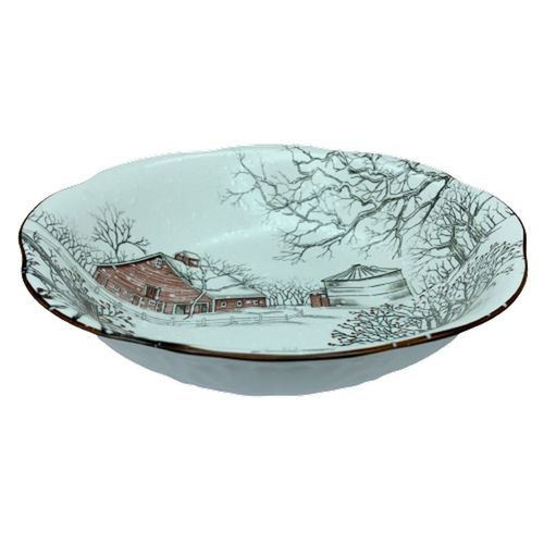 Керамическая тарелка "Зима" № 9 lotus bowl