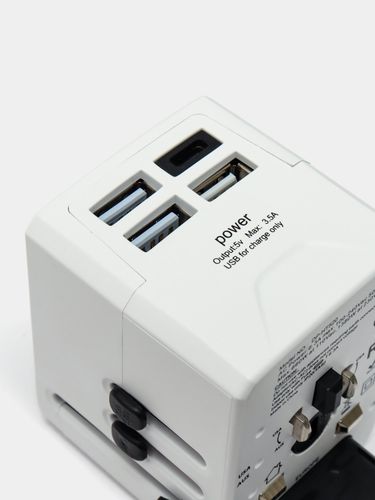 Универсальная зарядка для путешестивий Digitplus 3 usb 1 type-c travel adapter, Белый, купить недорого