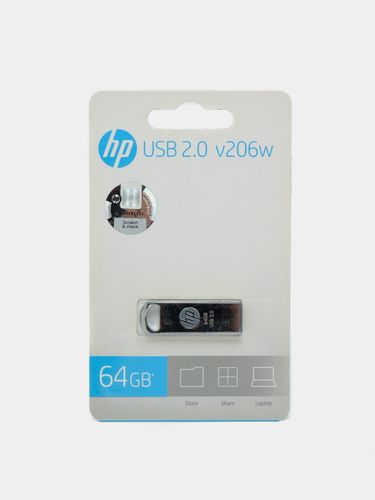 Флеш-накопитель USB HP, 64 GB, Черный