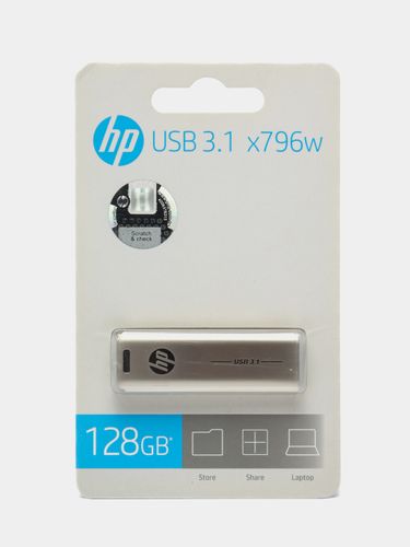 Флешка USB 3.1 HP, 128 GB, Серый