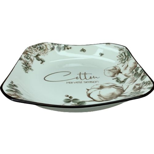 Керамическая тарелка "COTTON" № 8 square plate