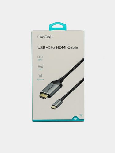 Кабель Choetech Type-C to HDMI, Черный, купить недорого
