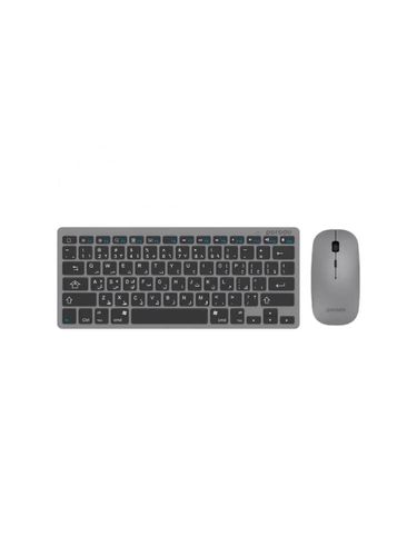 Беспроводная клавиатура с мышью арабский и английский шрифт Porodo, Тёмно-серый, фото