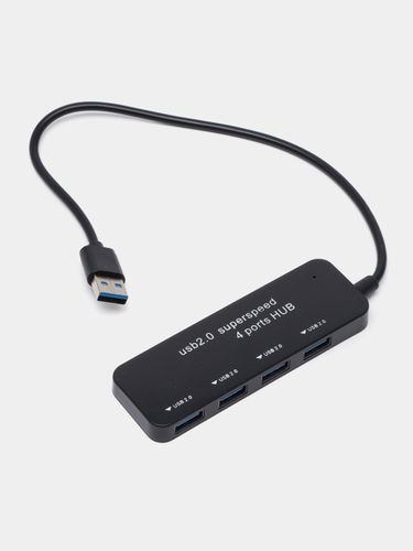 Переходник адаптер USB 3.0 HUB 4 порта, Черный